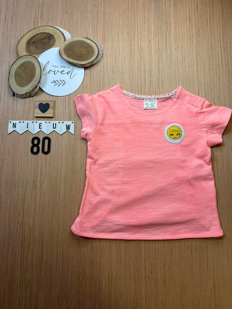 Baby girl zomer shirtje Zara koraal roze maat 80, Ophalen of Verzenden, Nieuw, Meisje, Shirtje of Longsleeve