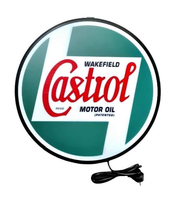 Castrol motor oil reclame wand lamp veel andere verlichting, Reclame lampen, Lichtbak of (neon) lamp, Nieuw, Ophalen of Verzenden