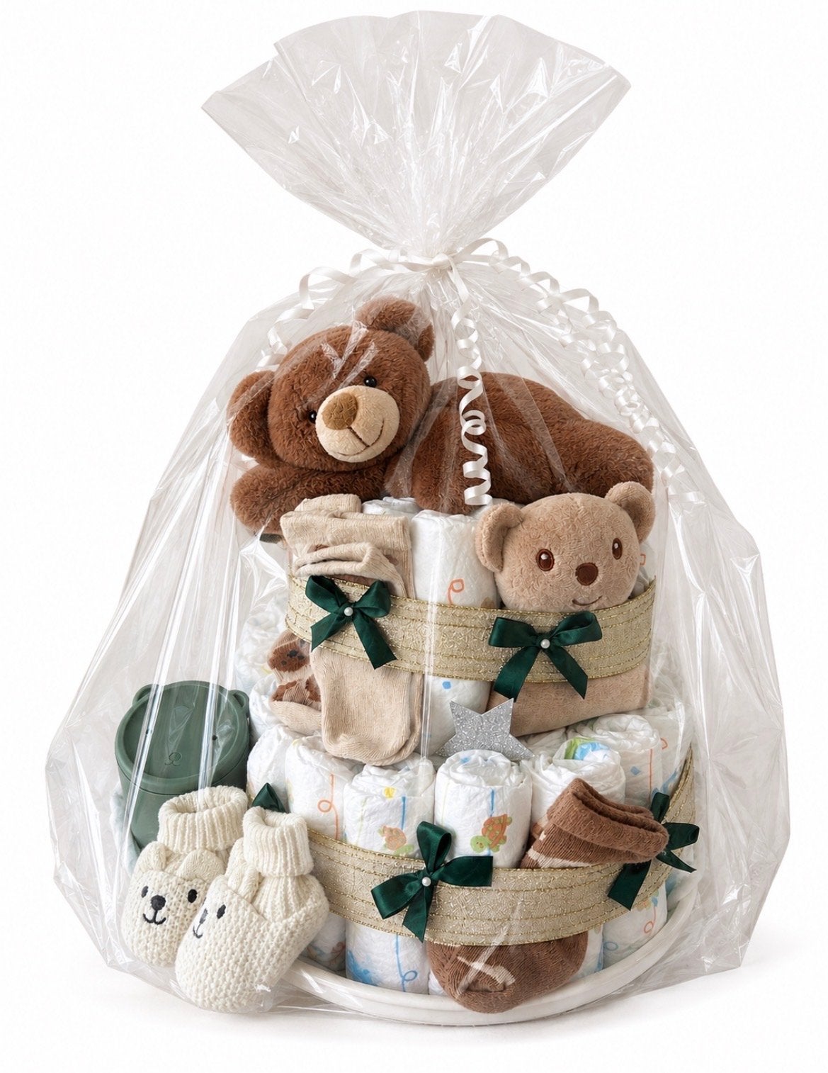 Luiertaart als Kraamcadeau - Teddybeer Thema, Ophalen, Nieuw, Kraamcadeau