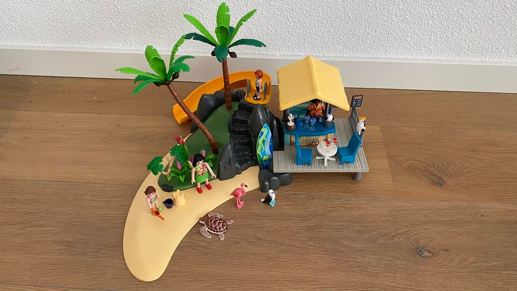 Playmobil Tropisch Eiland met Bar en Dieren, Kinderen en Baby's, Speelgoed | Overig, Ophalen, Zo goed als nieuw, Jongen of Meisje