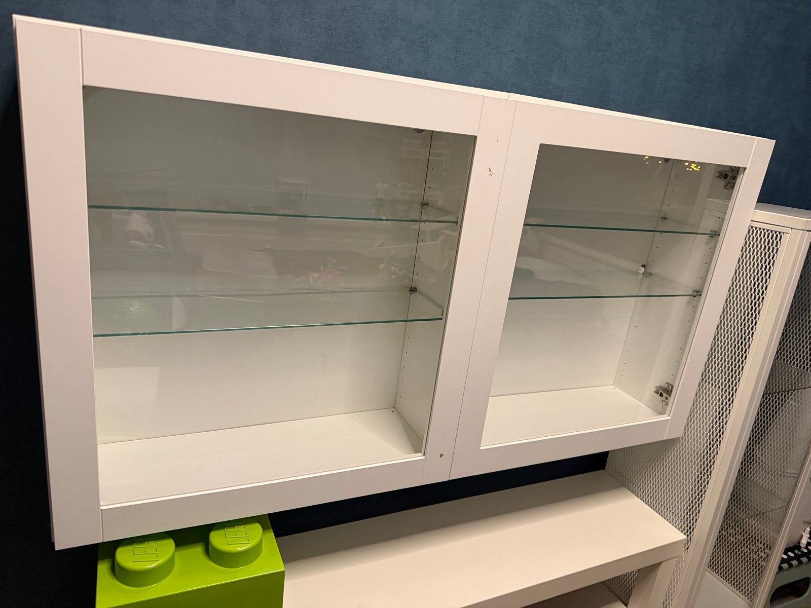 Ikea Besta Kastencombinatie met Glazen Deuren (2x), Ophalen, 100 tot 150 cm, Glas, Minder dan 100 cm