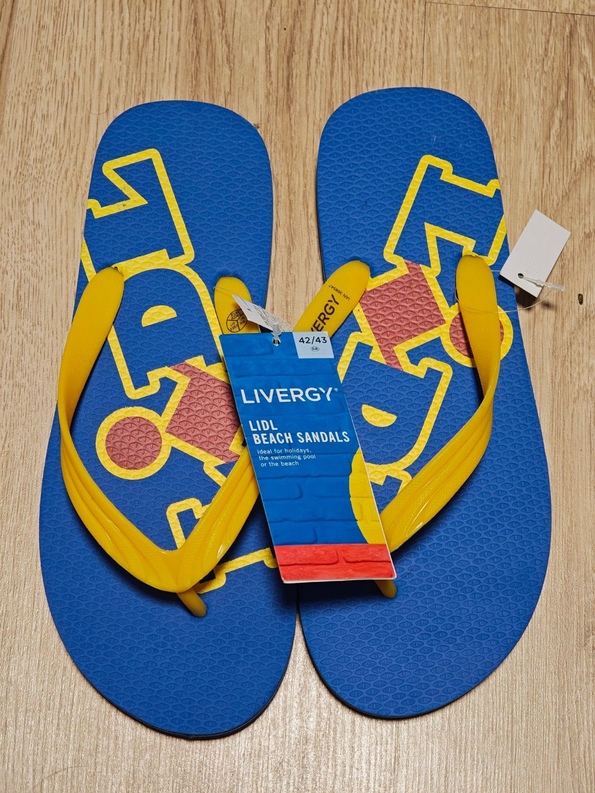 Nieuwe ongedragen Lidl slippers maat 42/43, Kleding | Heren, Schoenen, Ophalen of Verzenden, Nieuw, Blauw, Slippers