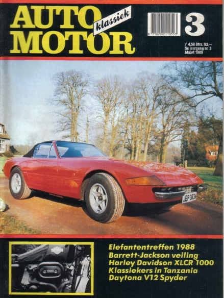 AMK 3 1989 : Ferrari 365 GTB/4 Spyder - Harley Davidson XLCR, Ophalen of Verzenden, Gelezen, Algemeen