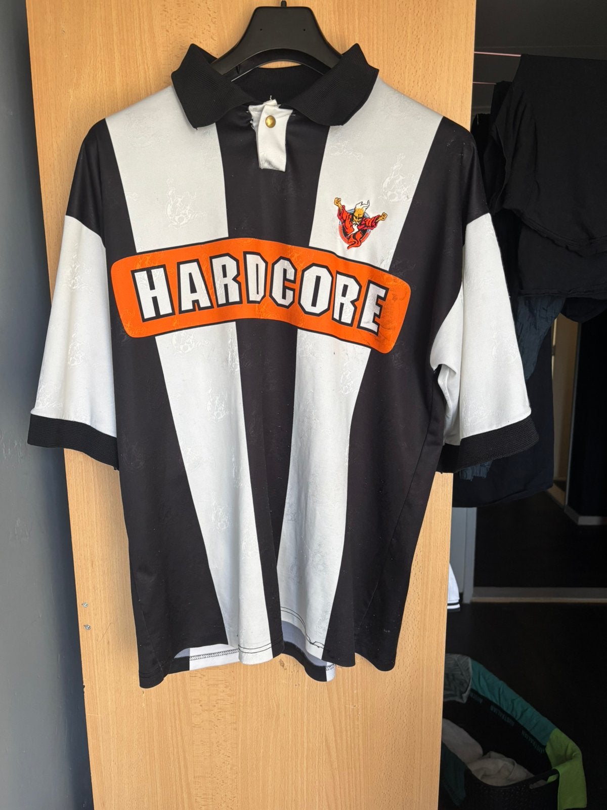Thunderdome Soccershirt gabber hardcore, Ophalen of Verzenden, Gedragen, Maat 52/54 (L), Meerkleurig
