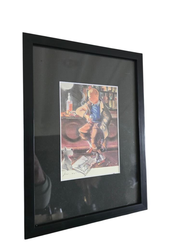 Kunstprint “Tintin F. Mirò nr.1” – Esteve Fort, Eén stripboek, Ophalen of Verzenden