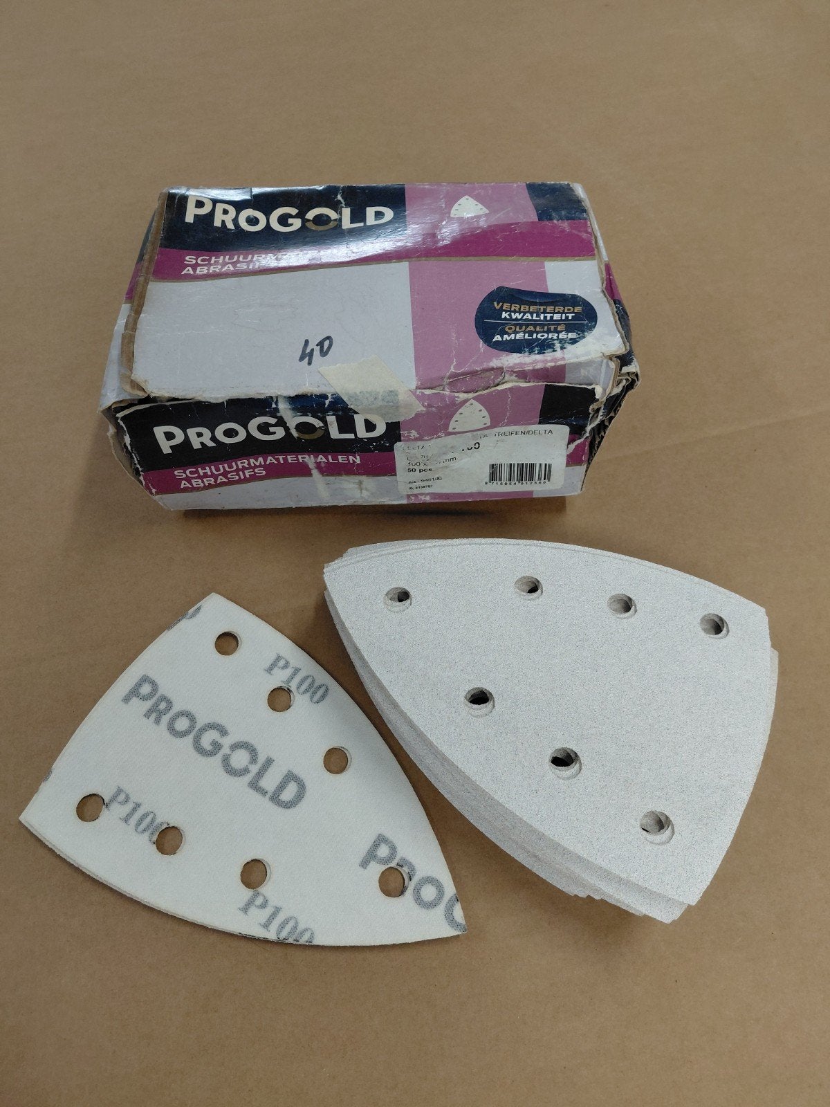 ProGold Delta schuurpapier 100x147 mm - P100 - 40 stuks, Ophalen of Verzenden, Nieuw, Vlakschuurmachine