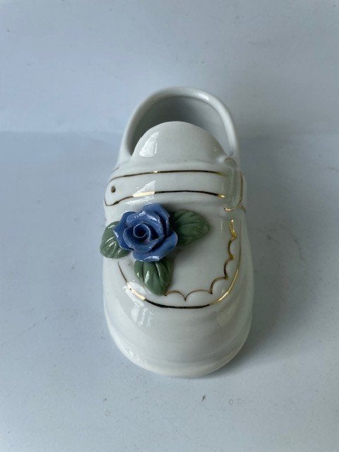 Vintage brocante baby schoentje van porselein Vaasje / potje, Antiek en Kunst, Ophalen