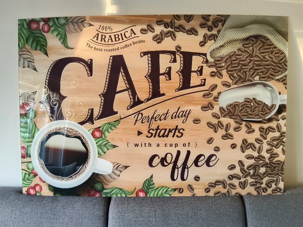 Reclamebord koffie, Ophalen, Zo goed als nieuw, Reclamebord