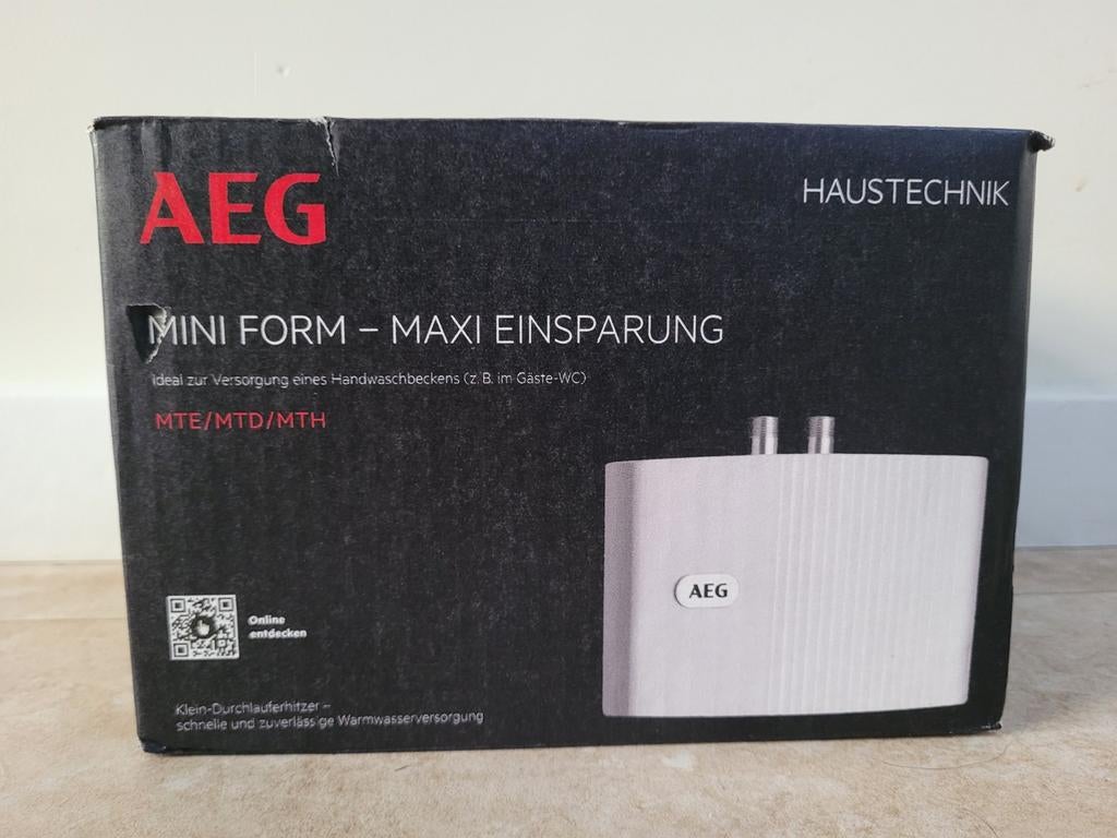 AEG MTH 350 Kleine Doorstroomverwarmer 3,5kW, Doe-het-zelf en Verbouw, Geisers en Boilers, Nieuw, Minder dan 20 liter, Onbekend
