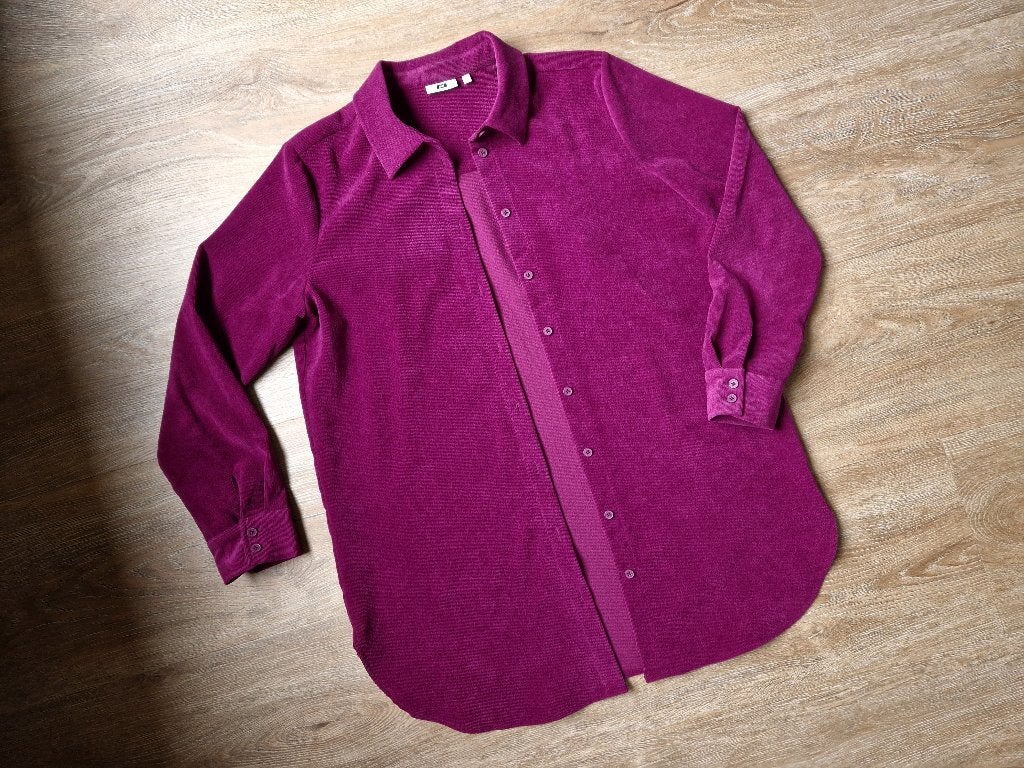 Corduroy blouse WE Fashion ZGAN Maat L, WE, Paars, Maat 42/44 (L), Ophalen of Verzenden