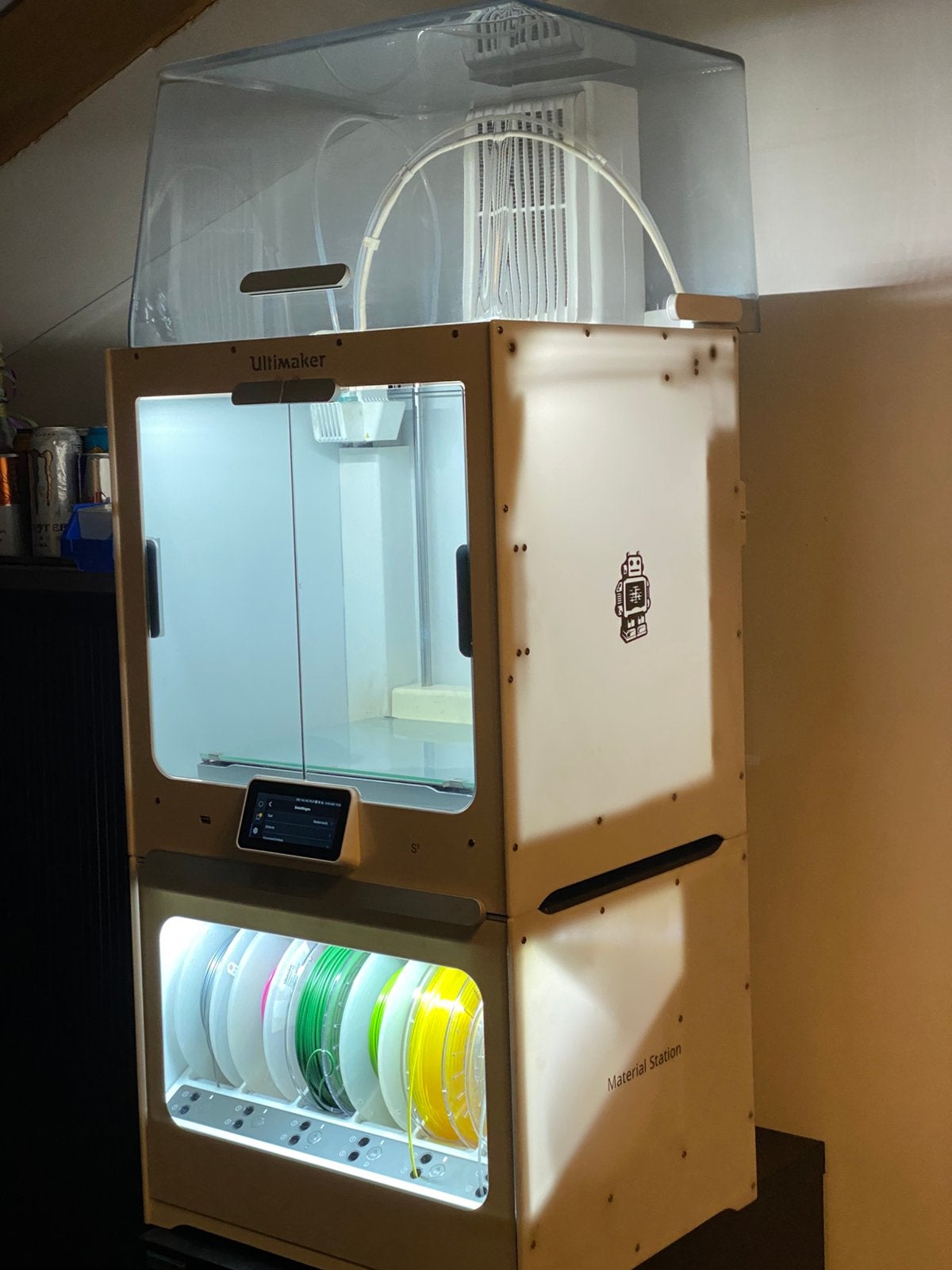 Ultimaker S5 – inclusief filament & storage kast, Ophalen, Gebruikt, Ingebouwde Wi-Fi, 3 of meer