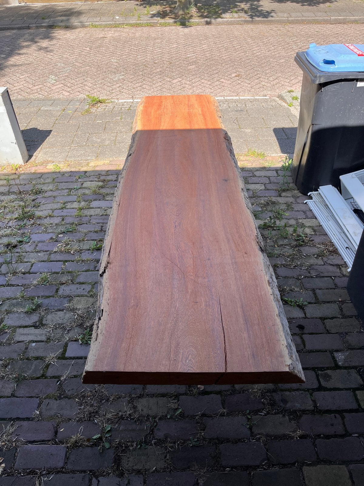 Hardhouten boomstamblad 262x70x7cm, Ophalen, Gebruikt, 200 cm of meer, 50 tot 100 cm