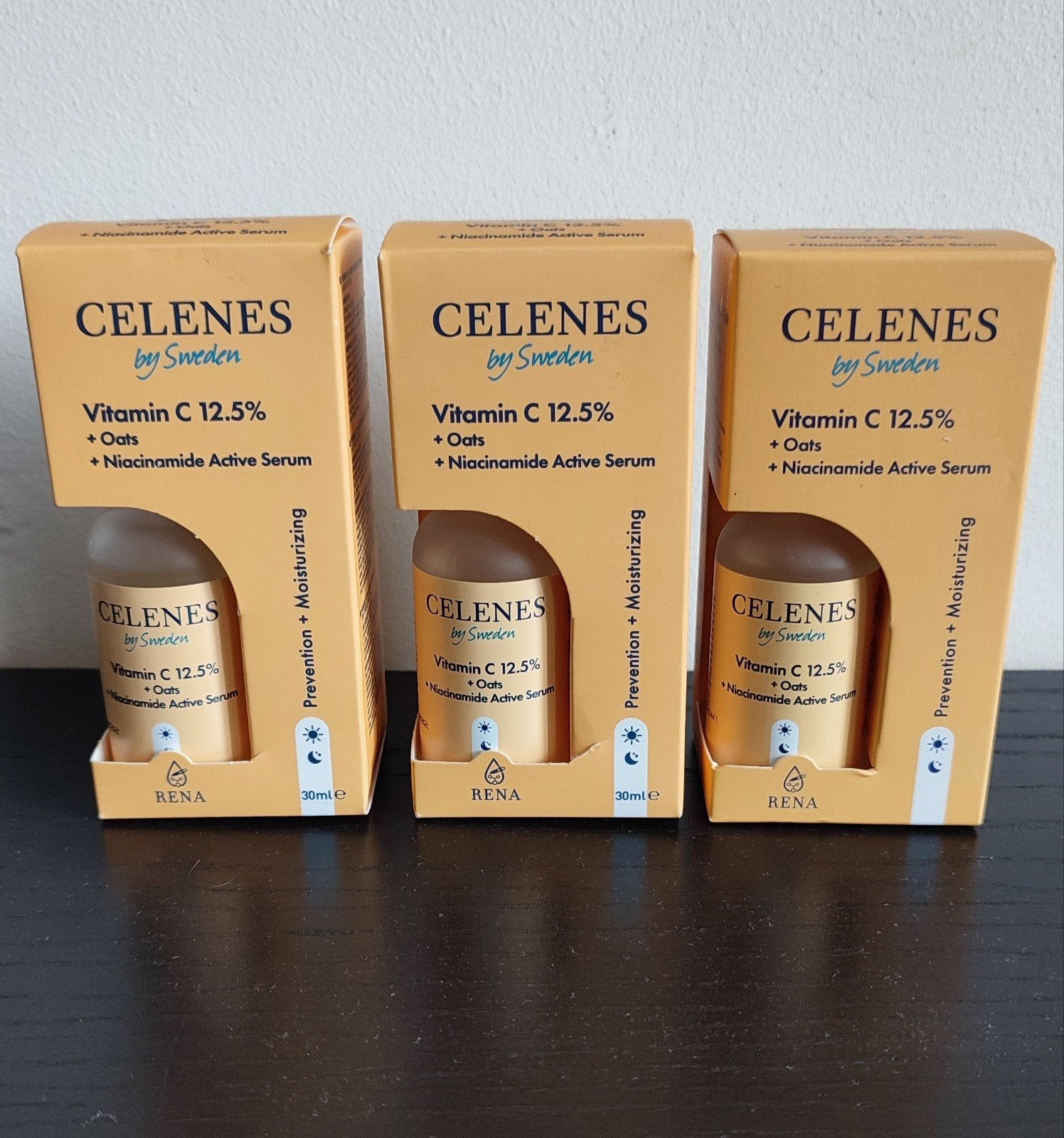 3x Celenes, Vitamine C 12.5% + Haver + Niacinamide Serum, Ophalen of Verzenden, Nieuw, Gehele gezicht