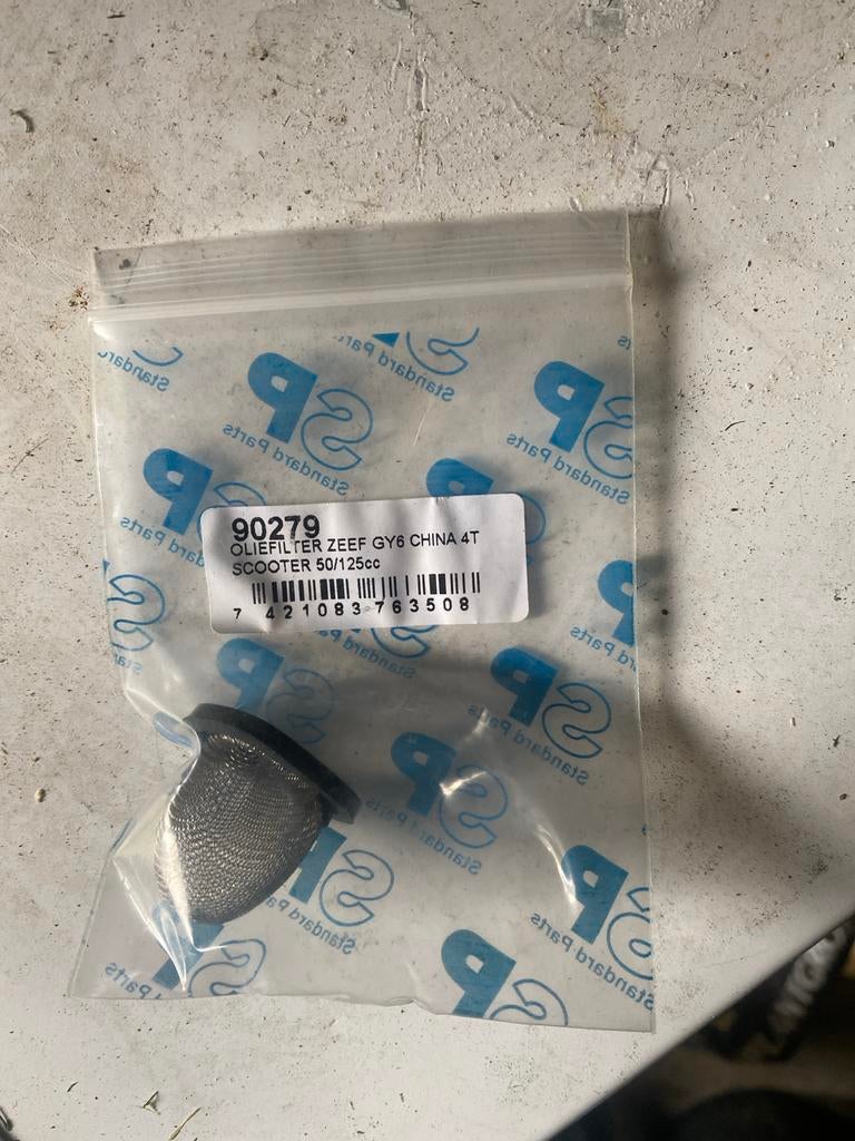 Oliefilter Zeef GY6 China 4T Scooter 50/125cc, Ophalen of Verzenden, Nieuw, Overige typen, Overige merken