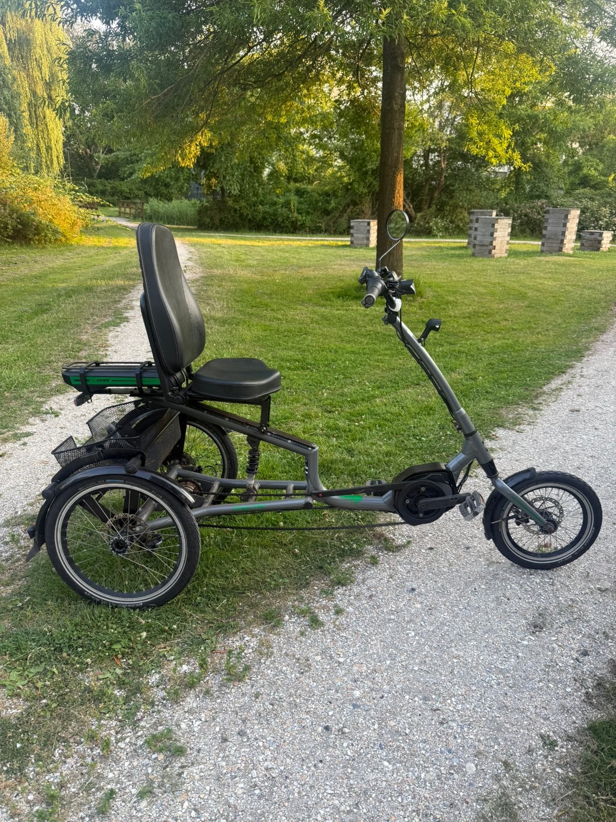 Pfau TEC Scoobo Bosch Middenmoter Elektrische Driewieler., Ophalen, Zo goed als nieuw, Schijfrem