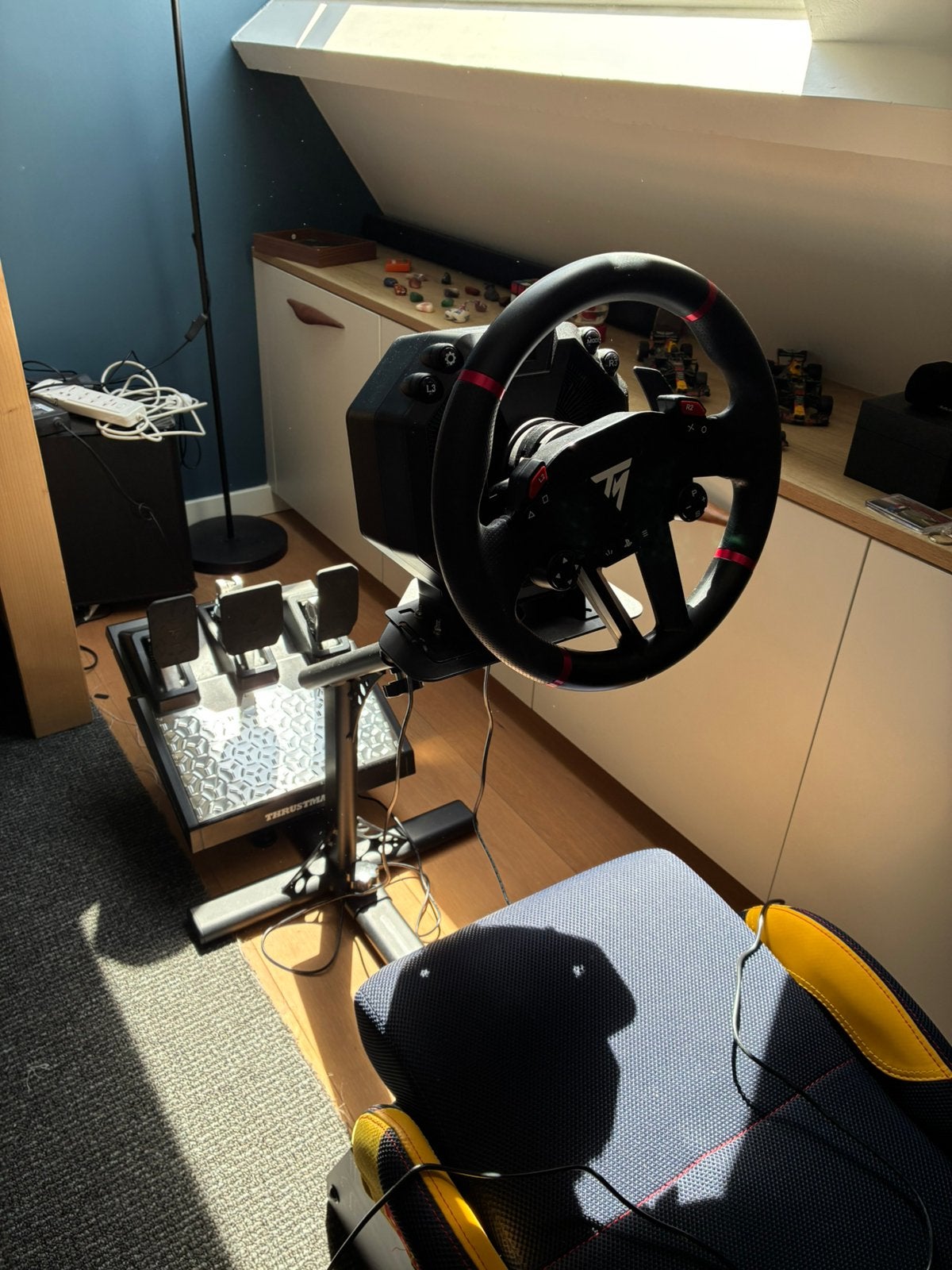 Thrustmaster T598 + TLCM Loadcell pedalen voor PS5 of PC, Racestuur, Zo goed als nieuw, Thrustmaster, RGB verlichting