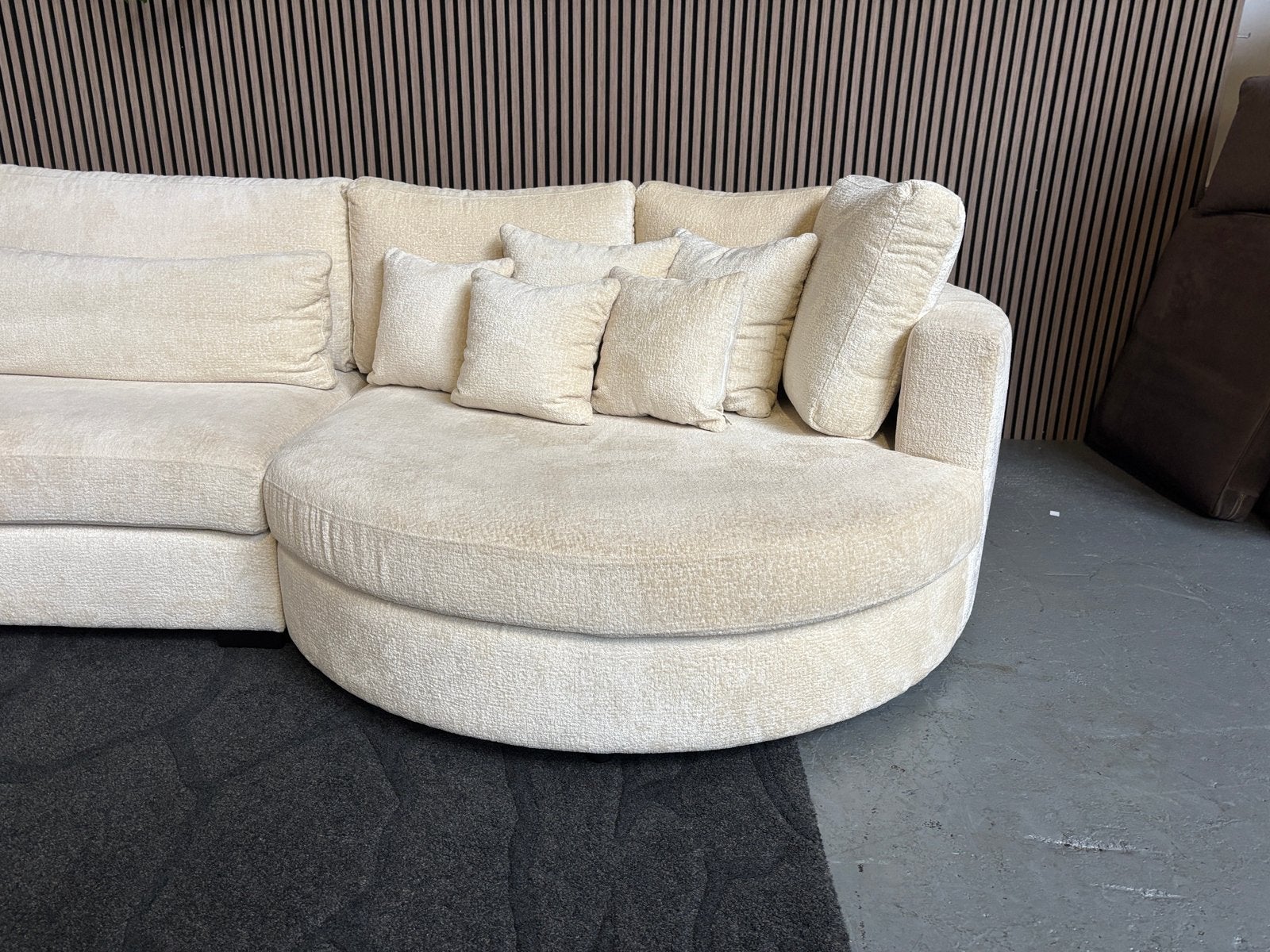 GRATIS LEVERING Luxe U-Bank Beige 360x220x160 GEREINIGD, Huis en Inrichting, Hoekbank, 300 cm of meer, Ophalen of Verzenden, Zo goed als nieuw