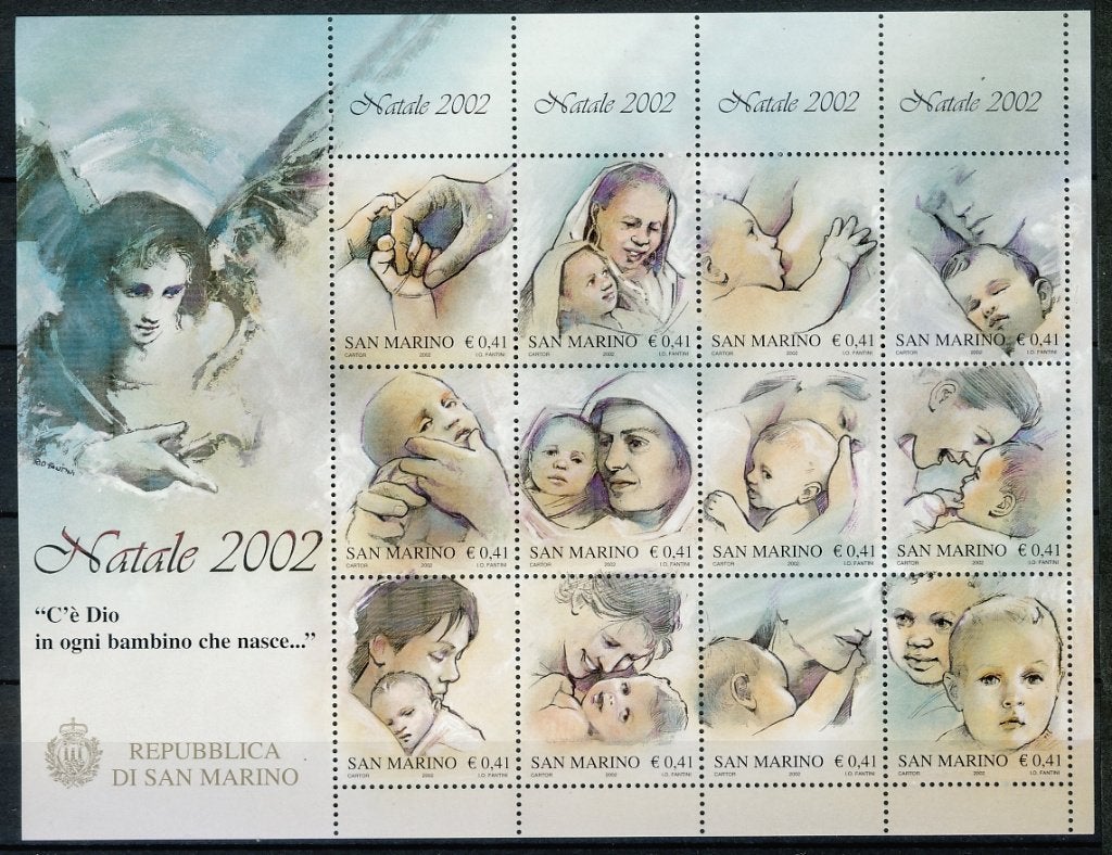 San Marino 2050/61 Bogen Kerst 2002 postfris, Ophalen of Verzenden, Postfris