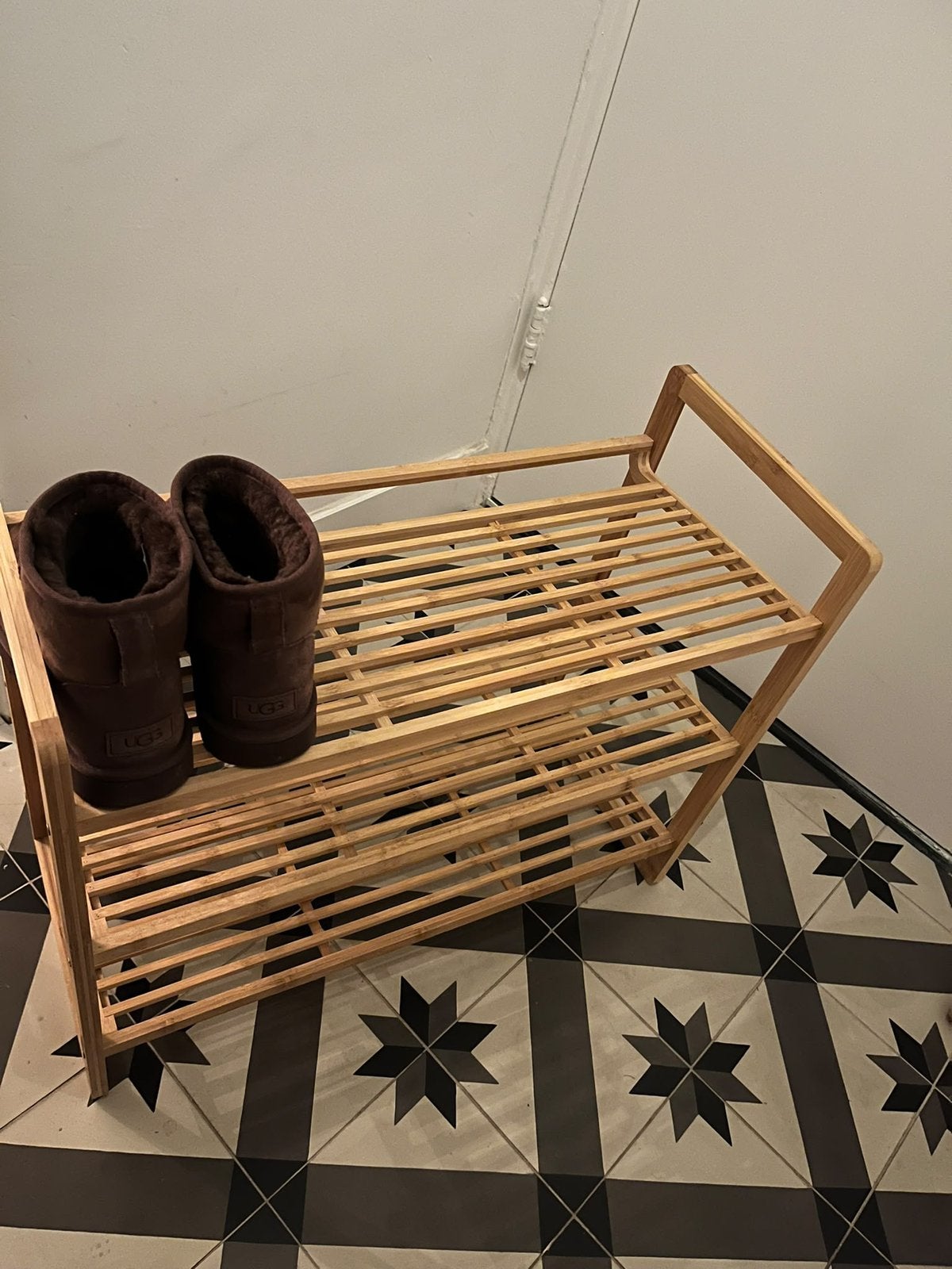Schoenenrek van bamboo hout, Ophalen, Zo goed als nieuw