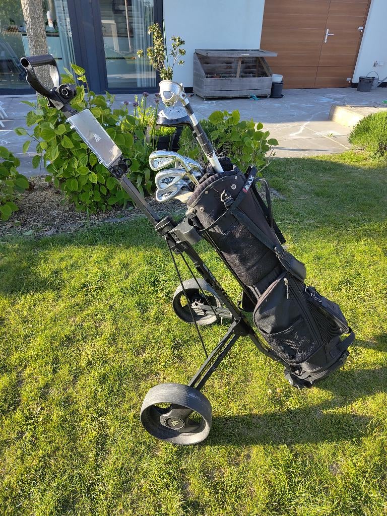 Beginner dames golfset, golfkar en draagtas, Sport en Fitness, Golf, Ophalen, Gebruikt, Set, Overige merken