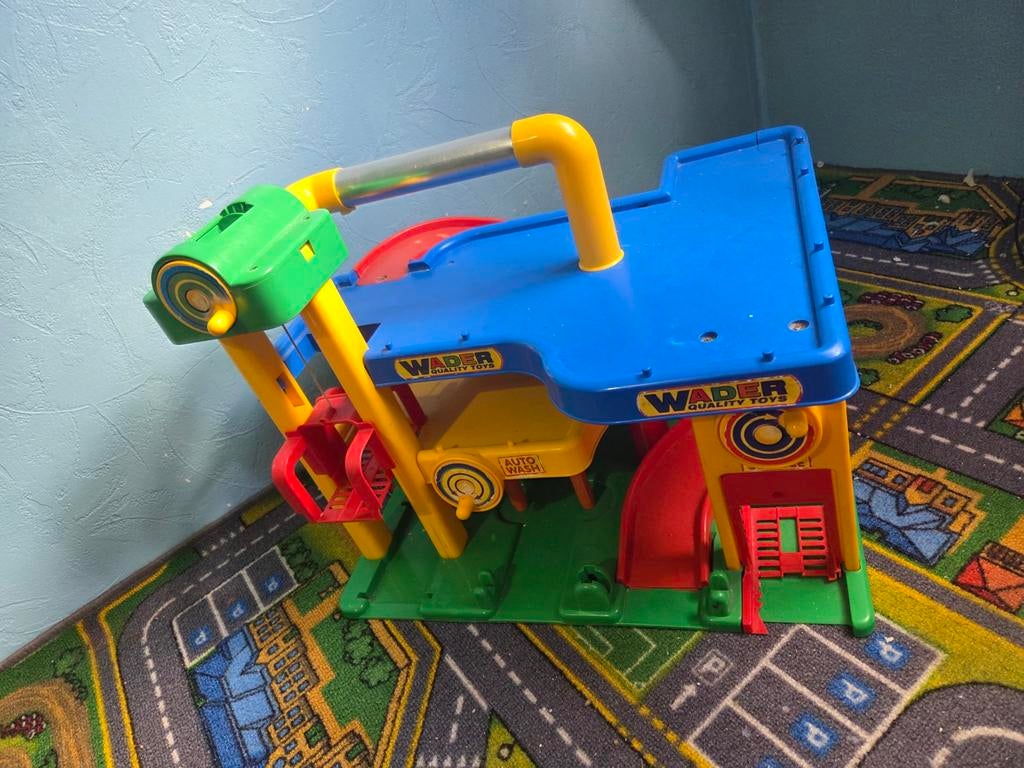 Wader Quality Toys Garage/Autowasstraat Speelset, Ophalen of Verzenden, Gebruikt, Jongen of Meisje