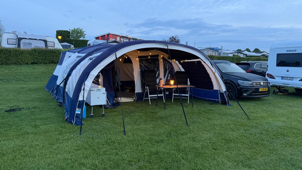Jamet Air vouwwagen uit 2017, voor 8 pers, nieuwe banden., Caravans en Kamperen, Ophalen, Meerkleurig, Aanwezig, Meer dan 6