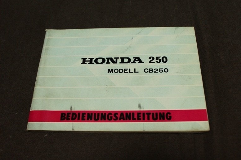 Honda CB250 twin 1968 motorrad bedienungs anleitung CB 250, Ophalen of Verzenden, Honda