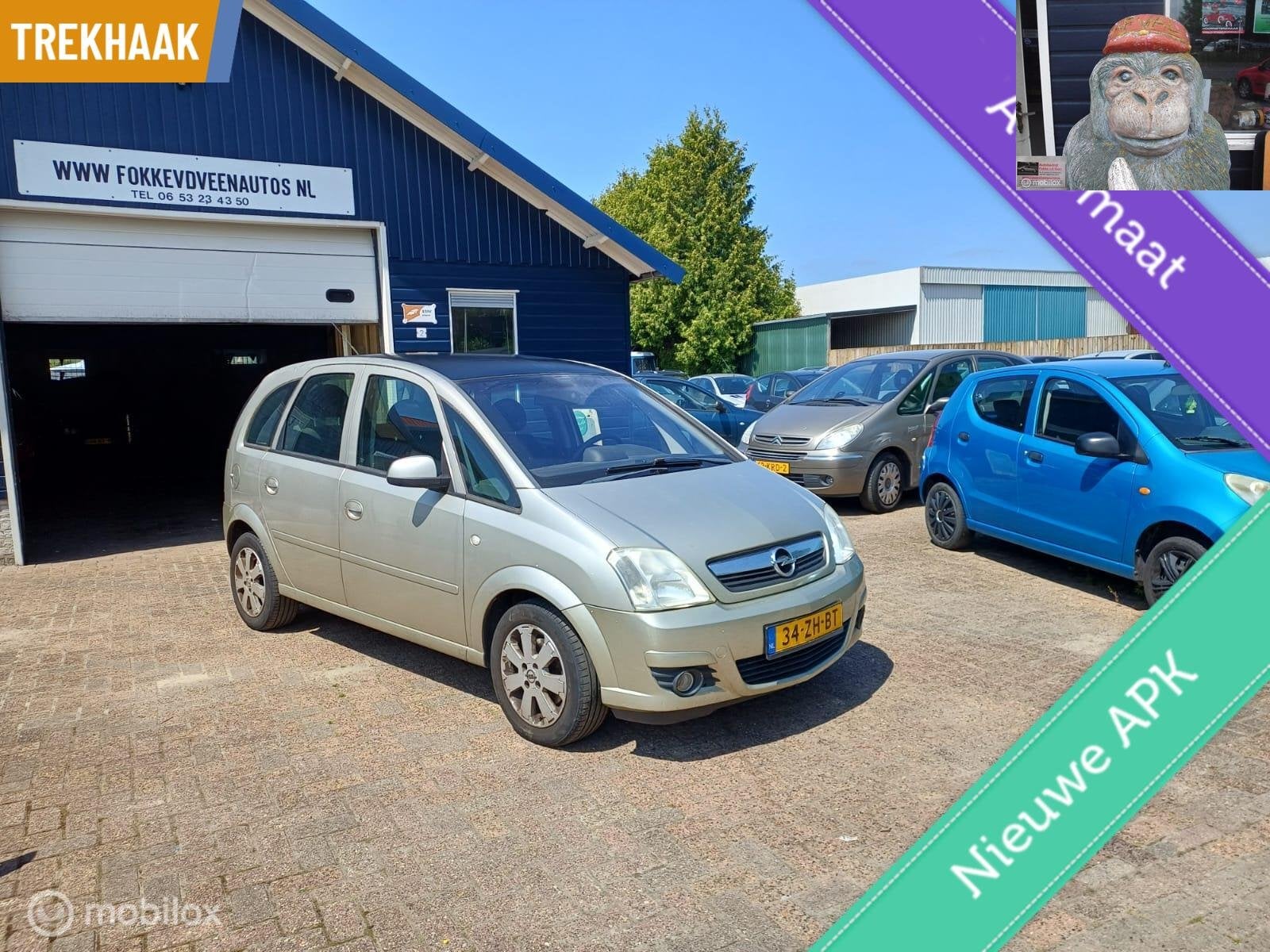 Opel Meriva 1.6-16V Cosmo Gaarantie,alle inruil mogelijk, 15 km/l, 31 €/maand, 4 cilinders, Beige