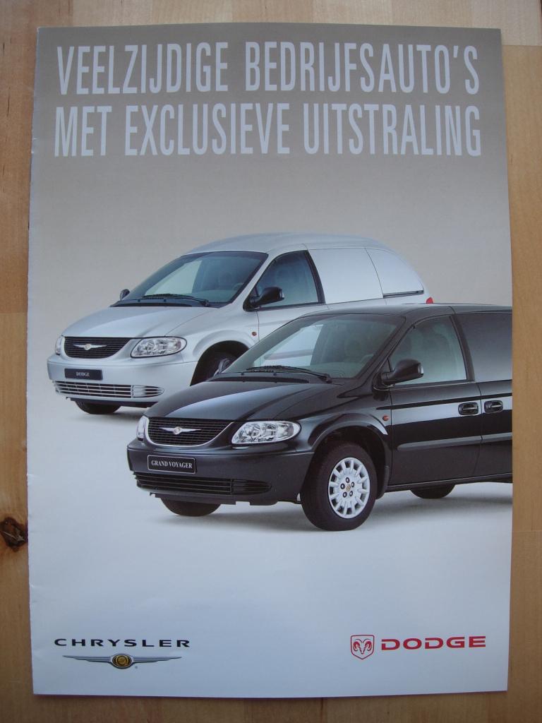 Chrysler Voyager & Dodge Ram Van Brochure 2002 - Grand, Boeken, Ophalen of Verzenden, Zo goed als nieuw, Overige merken, Chrysler