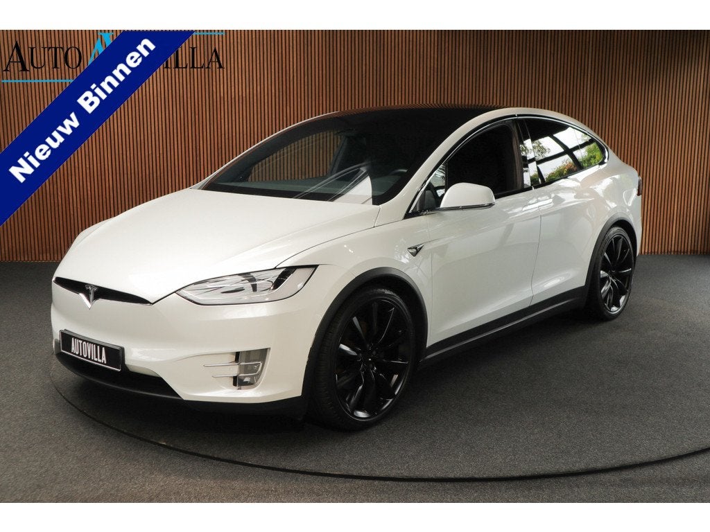 Tesla Model X Dual Motor AWD 7p. 100 kWh Autopilot Leer Navi, Automaat, Model X, Gebruikt, Zwart