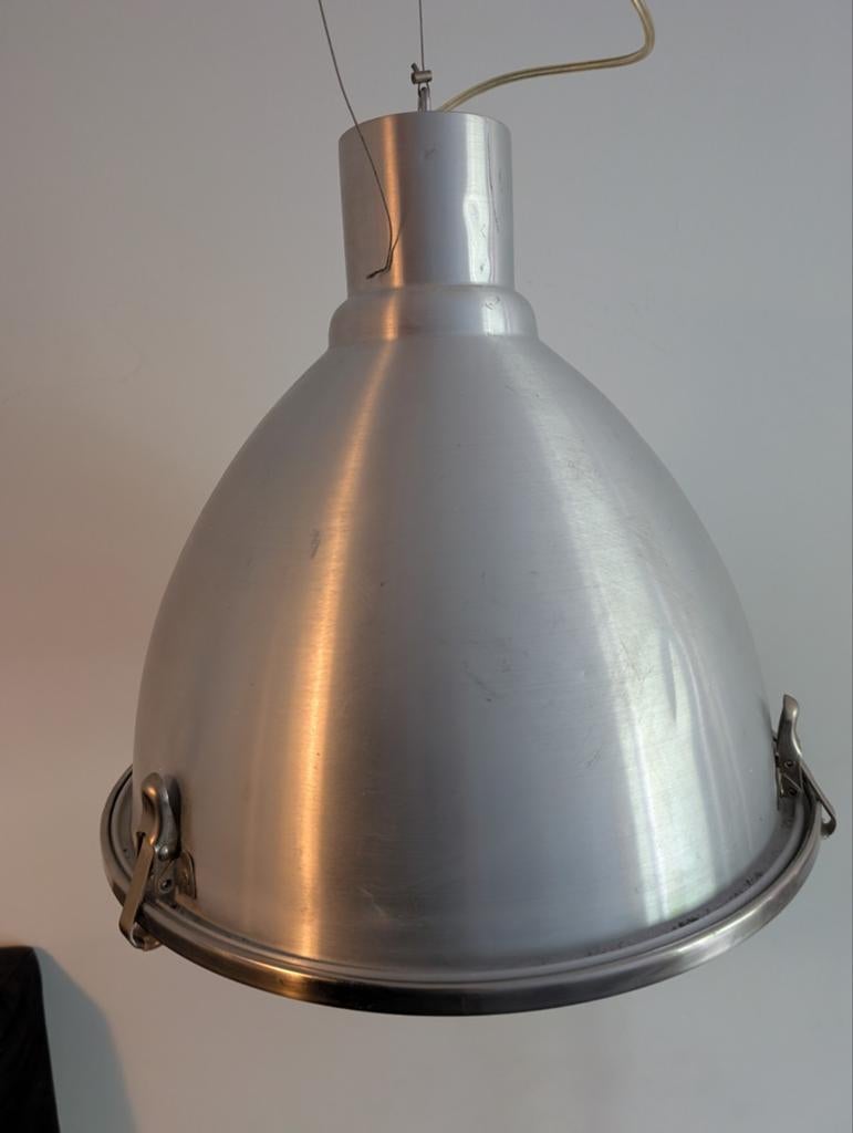 Industriële Werkplaatslamp - Aluminium - 40x42 cm, Ophalen, Gebruikt, Metaal, Industrieel