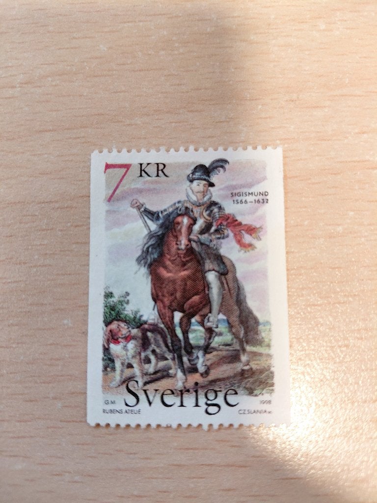1996 Zweden koning Sigismund III te paard, Verzenden, Zweden, Gestempeld