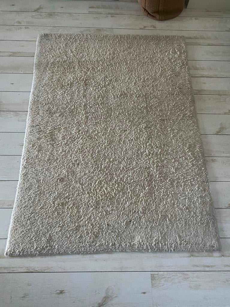 Authentiek Berber 100% wollen vloerkleed - 195cm x 140cm, Ophalen, Gebruikt, 100 tot 150 cm, Beige