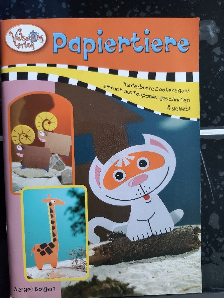Papiertiere Kunterbunte Zootiere ganz einfach aus Tonpapier, Verzenden, Zo goed als nieuw