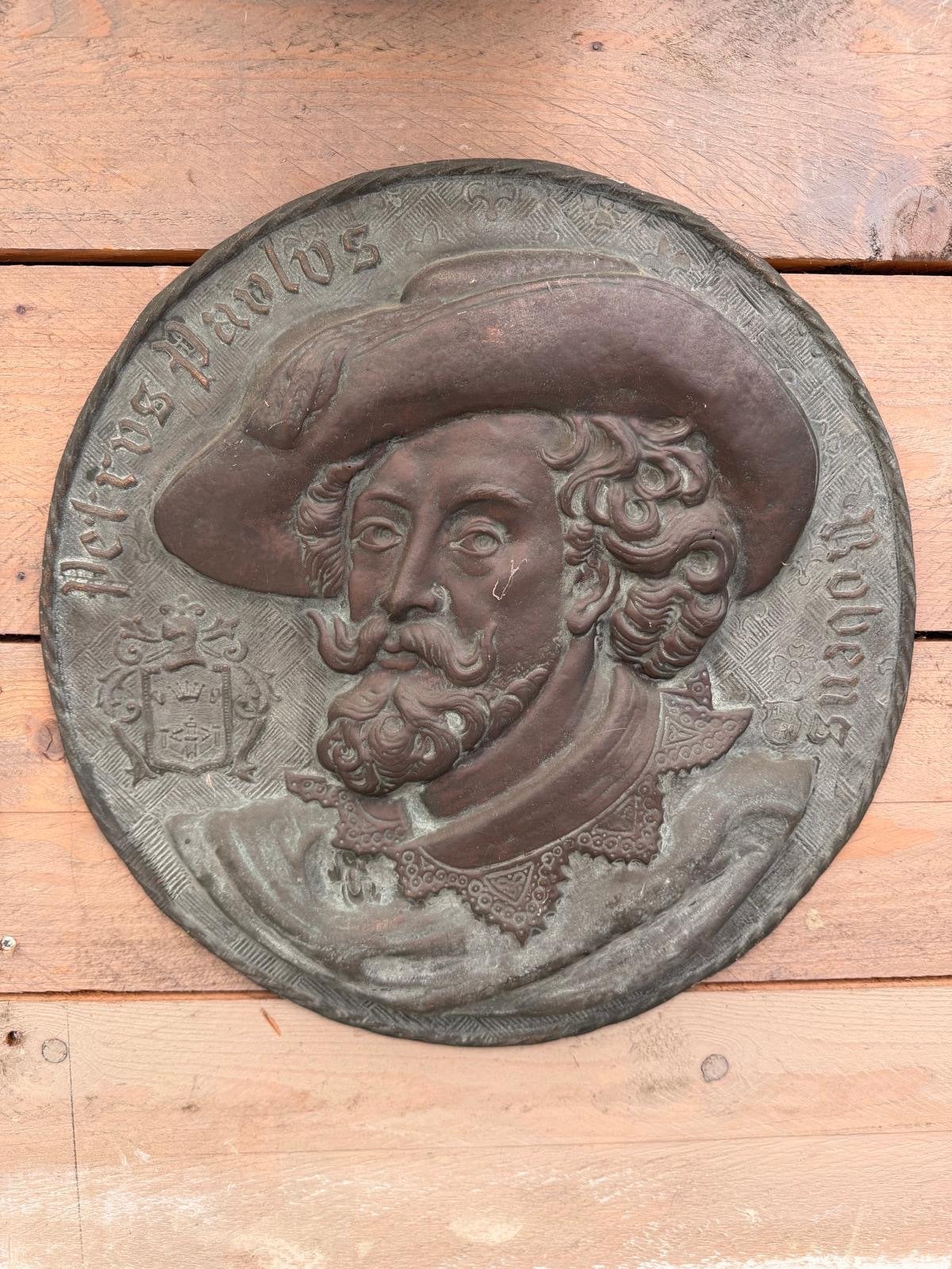 Rubens bronzen reliëf wanddecoratie, Antiek en Kunst, Ophalen of Verzenden, Gepatineerd, Wanddecoratie, 20 - 50 cm