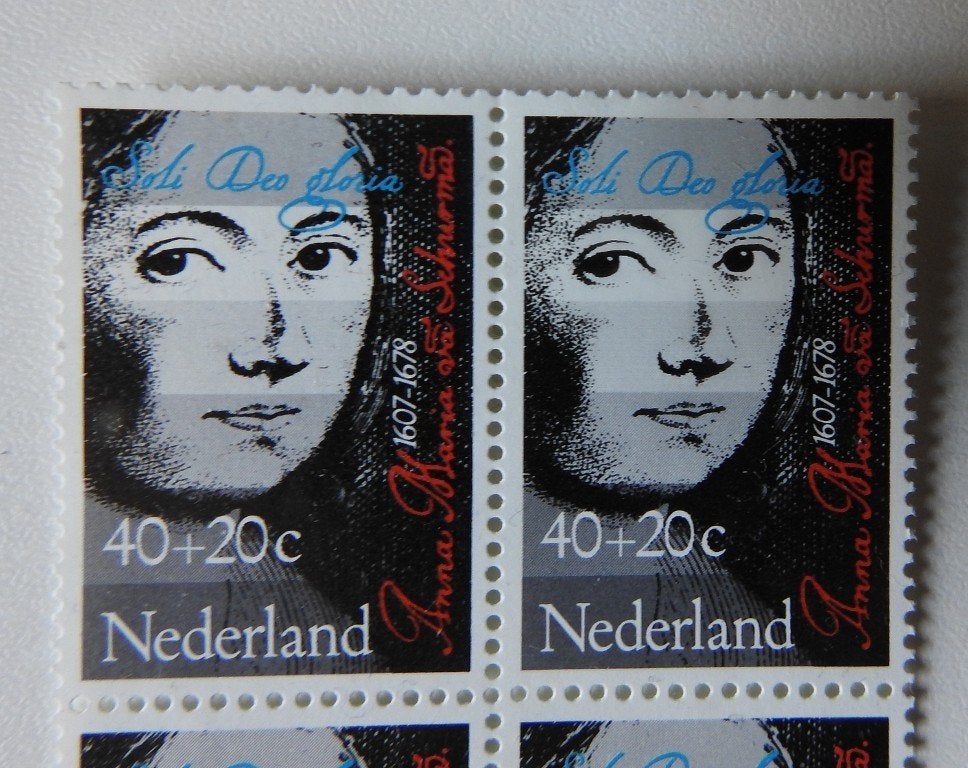 2 postzegels Anna Maria van Schurman 1978, Verzenden, Na 1940, Postfris