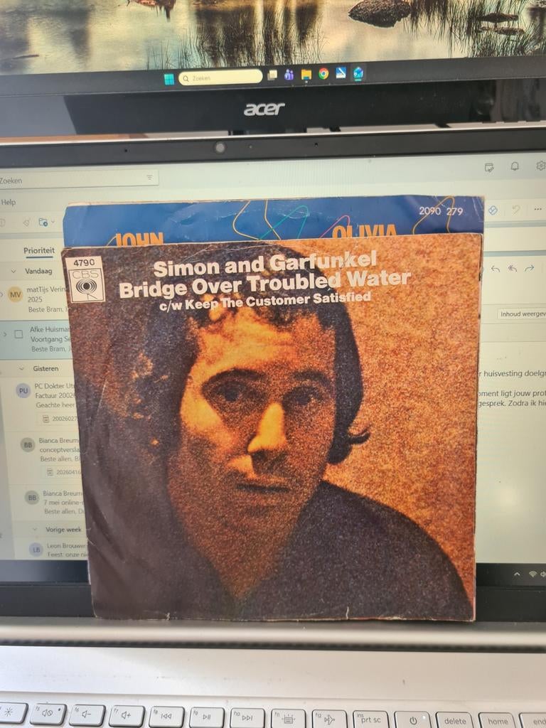 Simon and Garfunkel - Bridge Over Troubled Water (Single), Ophalen of Verzenden, 1970 - 1979, Gebruikt, 7 inch