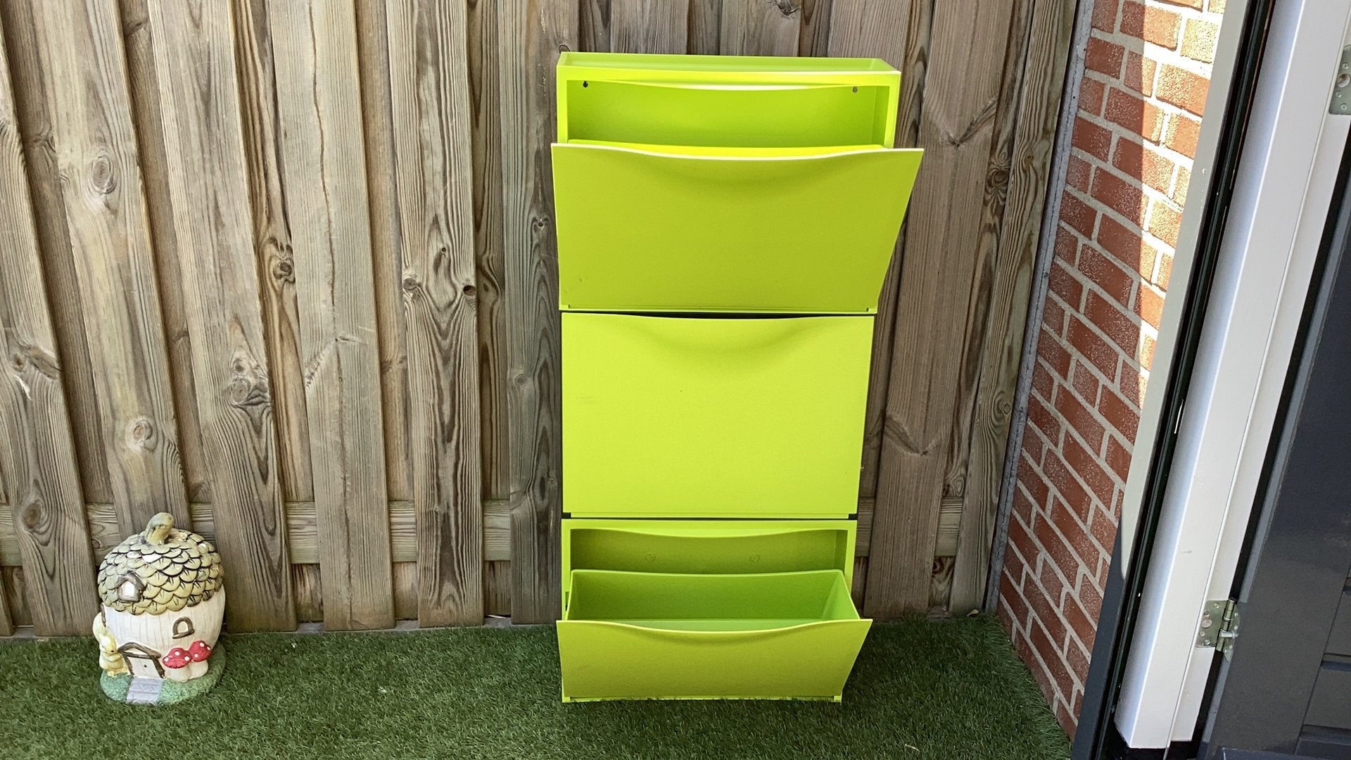 Opberger, schoenenkast, 3 stuks, zwart en groen,, Ophalen, Gebruikt, Trones , ikea