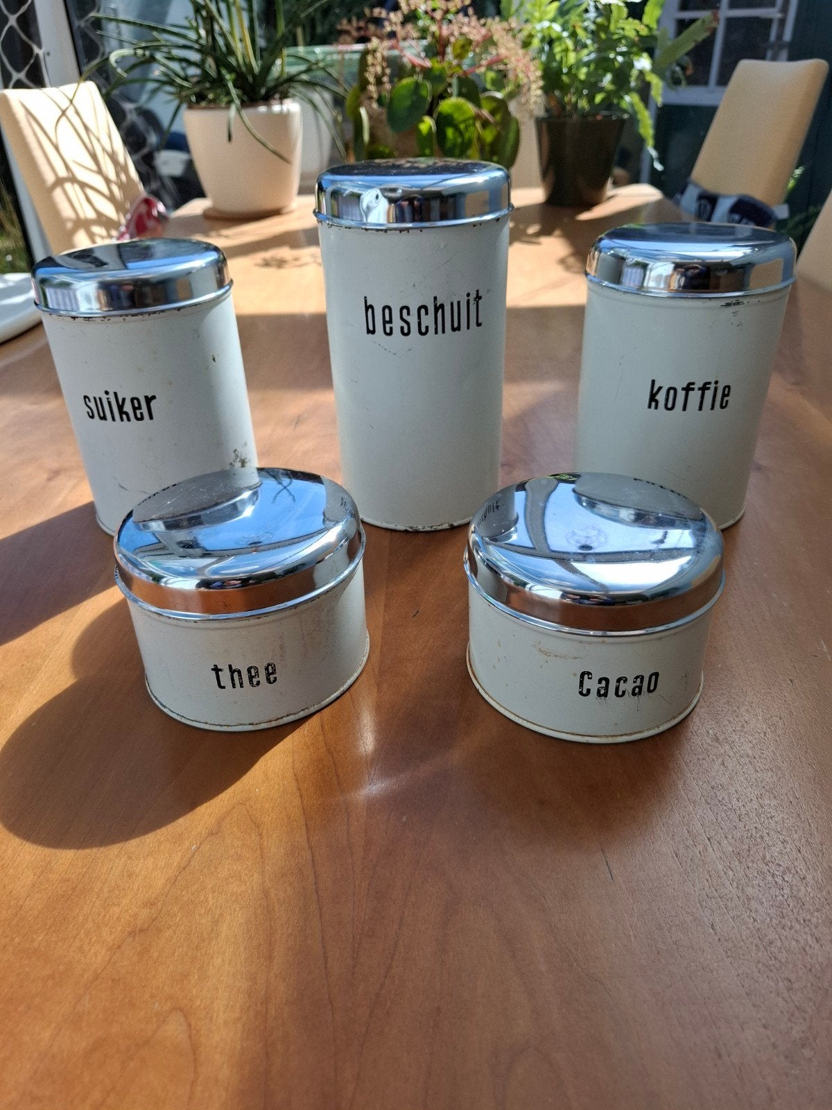 Brabantia, vintage voorraadblikken set (5 stuks), Ophalen