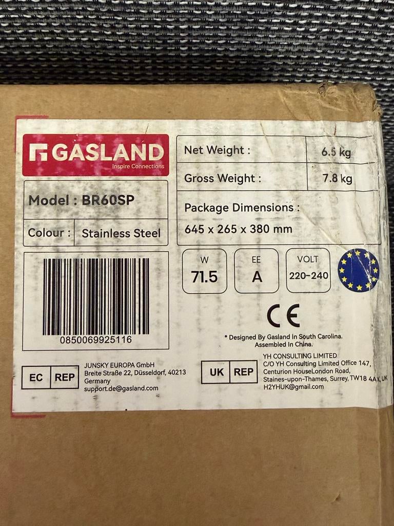 Gasland BR60SP 60cm Telescopische Afzuigkap RVS NIEUWE, Minder dan 200 m³ per uur, Nieuw, Ophalen of Verzenden, Inbouw