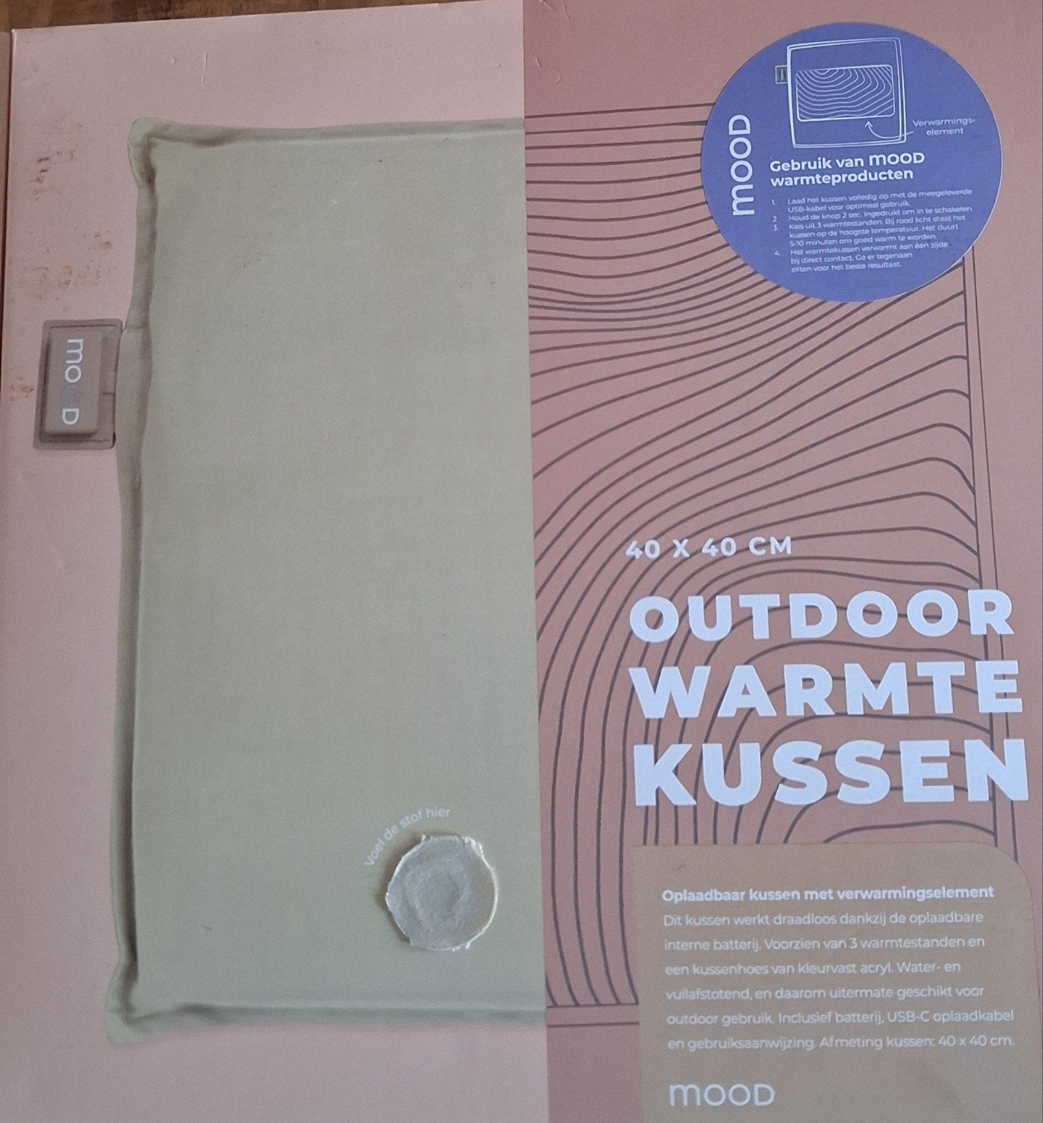 Te koop:  NIEUW! warmte kussen van MOOD., Huis en Inrichting, Woonaccessoires | Kussens, Ophalen, Nieuw, Vierkant
