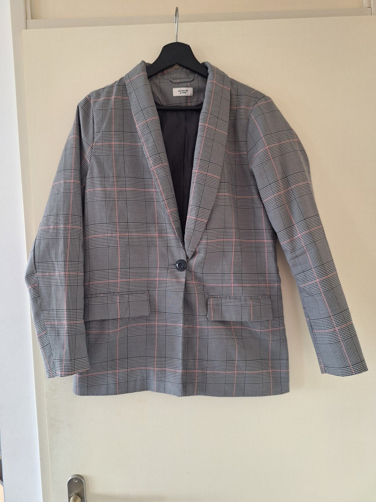 Jacqueline de Yong geruite blazer maat 38, Maat 38/40 (M), Ophalen of Verzenden, Zo goed als nieuw, Jasje