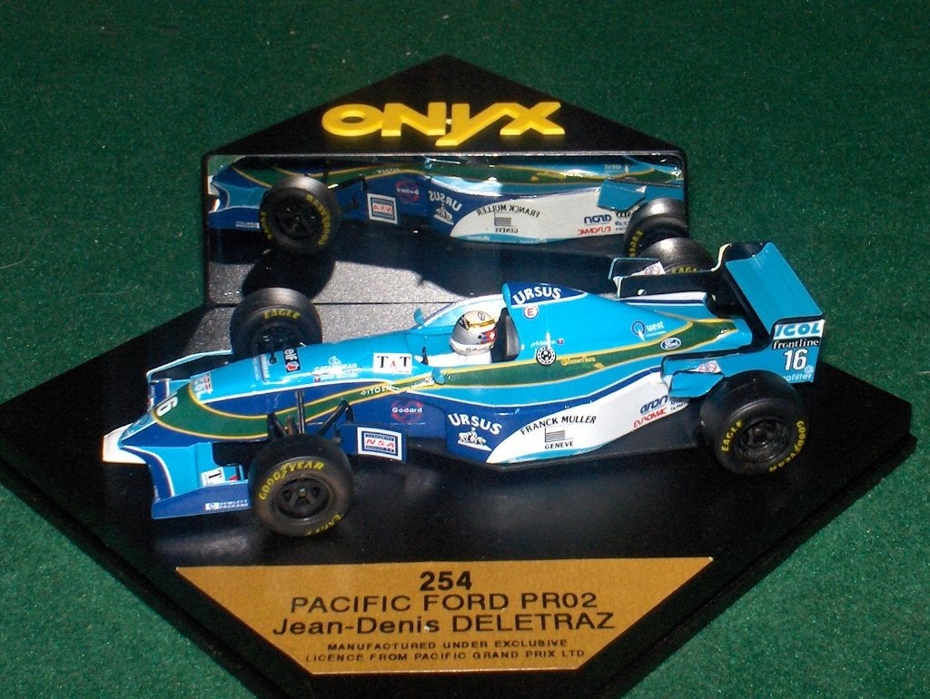 1/43 F1 Pacific Ford PR02 Jean-Denis Deletraz 1/43 Onyx 254, Hobby en Vrije tijd, Modelauto's | 1:43, Ophalen of Verzenden, Nieuw
