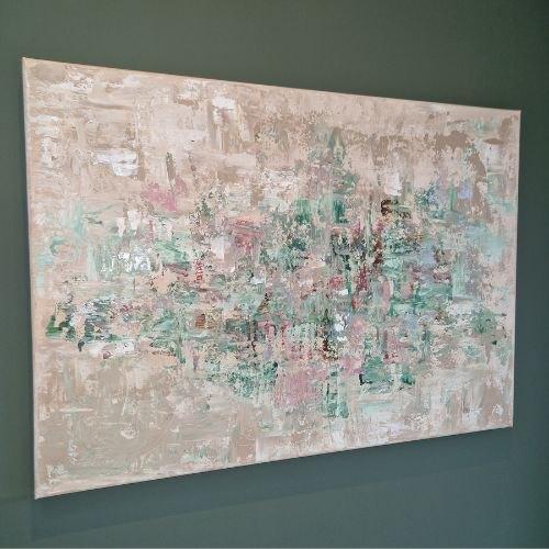 Schilderij - kunst voor boven de bank 50x70cm, Huis en Inrichting, Woonaccessoires | Schilderijen, Tekeningen en Foto's, 50 tot 75 cm