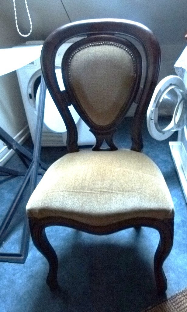 antieke stoel met velours bekleed, Ophalen, Gebruikt, Overige kleuren, Stof