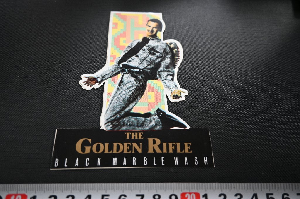 sticker jeans THE GOLDEN RIFLE black marble wash, Ophalen of Verzenden, Zo goed als nieuw