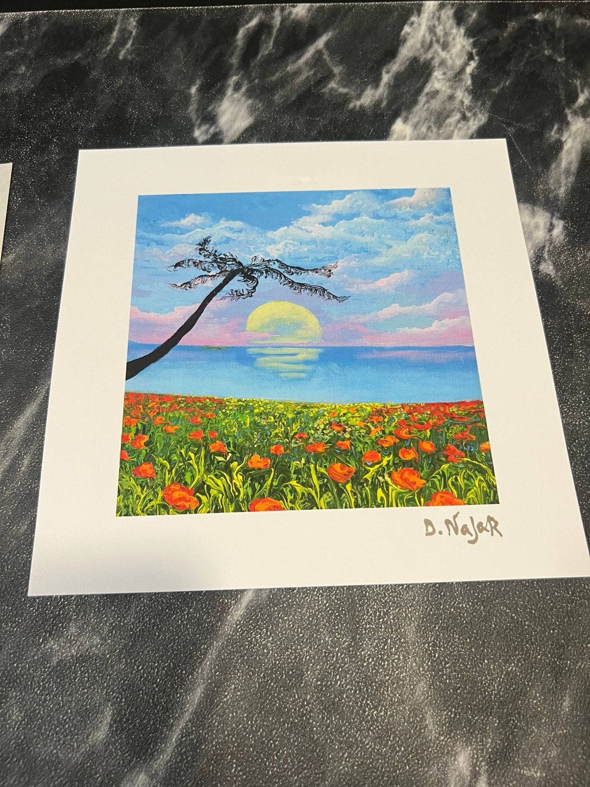 Lithograph David Najar sounds of love, Ophalen of Verzenden