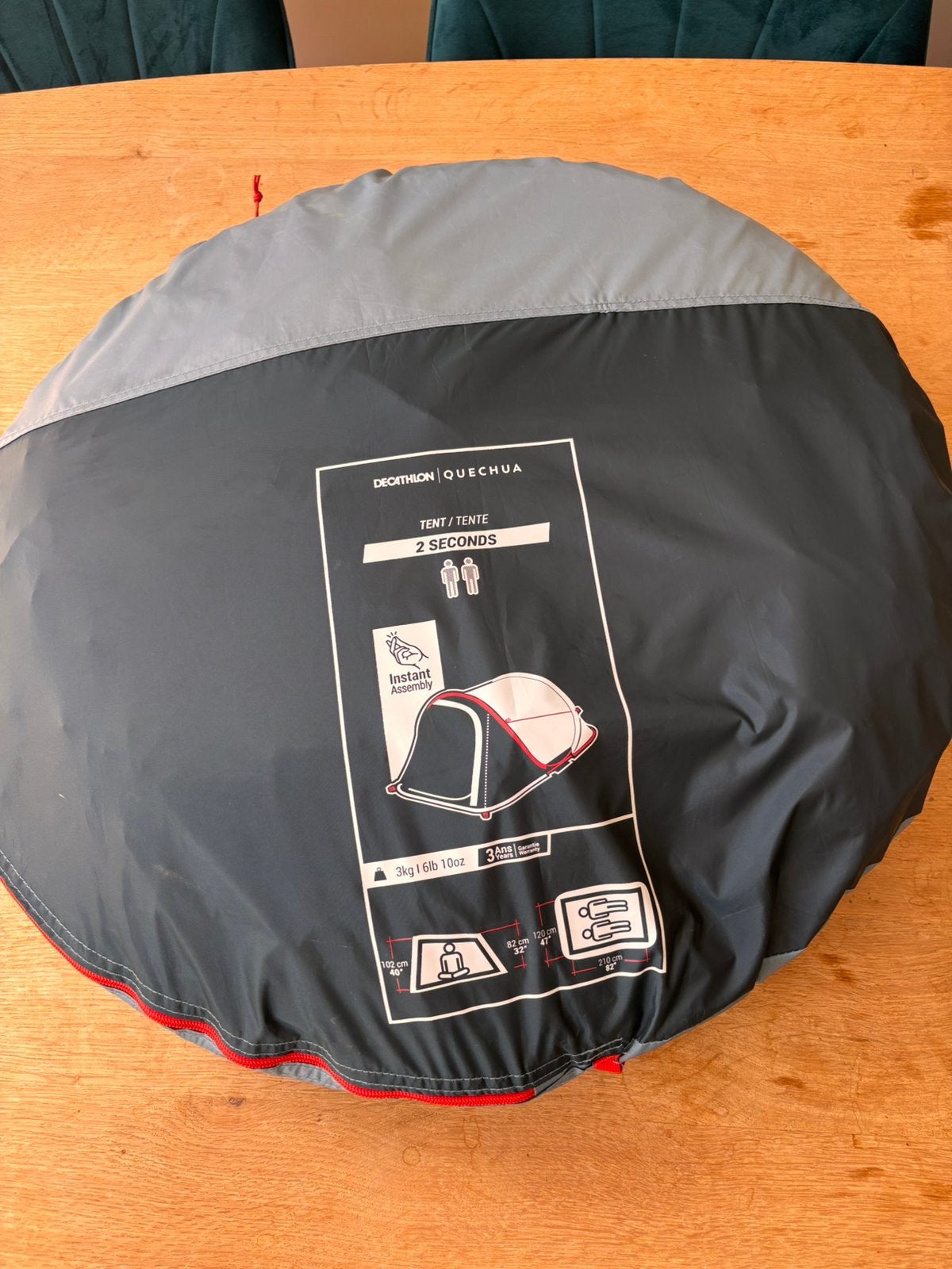 Quechua pop up tent 2 personen, Caravans en Kamperen, Tenten, Ophalen, Zo goed als nieuw, Tot en met 2
