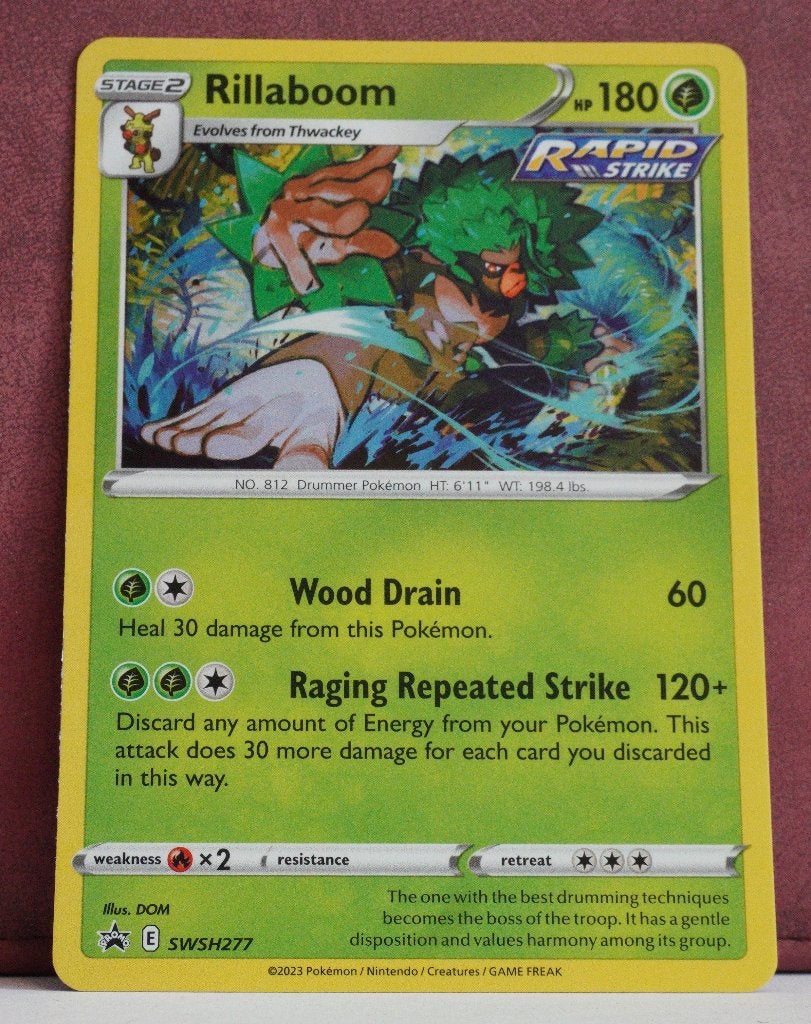 Rillaboom Holo SWSH277 SWSH Black Star Promos Pokémon Kaart, Verzenden, Nieuw, Losse kaart