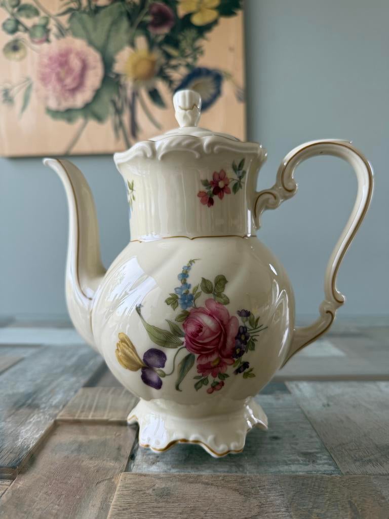 PMR Bavaria Jaeger & Co Koffiepot - Vintage Bloemdecor, Antiek en Kunst, Ophalen of Verzenden